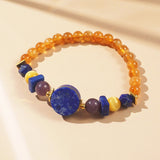 Lapis Lazuli, Charoite, Yellow Tiger Eye and Citrine - GAEA