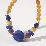 Lapis Lazuli, Charoite, Yellow Tiger Eye and Citrine - GAEA