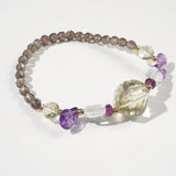 Lemon Quartz, Garnet, Prasiolite, Amethyst and Smoky Quartz - GAEA