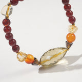 Lemon Quartz, Smoky Quartz, Carnelian, Citrine and Hessonite Garnet - GAEA