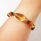 Lemon Quartz, Smoky Quartz, Carnelian, Citrine and Hessonite Garnet - GAEA