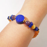 Lapis Lazuli, Charoite, Yellow Tiger Eye and Citrine - GAEA