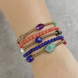 Amethyst, Burma Jade, and Lemon Quartz