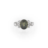 Moldavite Faceted Oval with White Topaz - Gaea | Crystal Jewelry & Gemstones (Manila, Philippines)