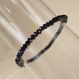 Black Tourmaline Faceted Rondelle 6mm
