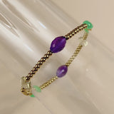 Amethyst, Burma Jade, and Lemon Quartz