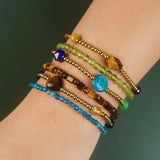 Tiger Eye, Gold Sheen Obsidian, and Citrine - Gaea