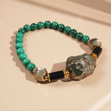 Pyrite, Black Onyx, and Malachite - GAEA