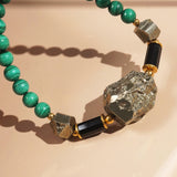 Pyrite, Black Onyx, and Malachite - GAEA