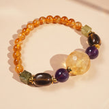 Citrine, Amethyst, Smoky Quartz, and African Green Garnet - GAEA
