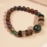 Nephrite Jade, Montana Moss Agate, Aventurine, and Pietersite - GAEA