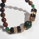 Nephrite Jade, Montana Moss Agate, Aventurine, and Pietersite - GAEA