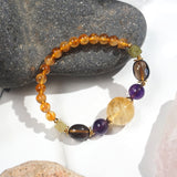 Citrine, Amethyst, Smoky Quartz, and African Green Garnet - GAEA
