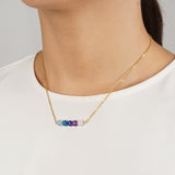 Kunzite, Amethyst, Lapis Lazuli, Madagascar Apatite, and Aquamarine 6mm Bar - Gaea | Crystal Jewelry & Gemstones (Manila, Philippines)