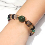 Nephrite Jade, Montana Moss Agate, Aventurine, and Pietersite - GAEA