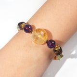 Citrine, Amethyst, Smoky Quartz, and African Green Garnet - GAEA