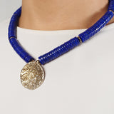 A-Grade Lapis Lazuli Discs with Brass Center - Gaea | Crystal Jewelry & Gemstones (Manila, Philippines)