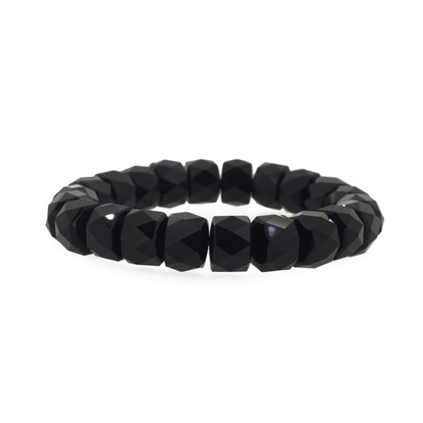 Black Obsidian Faceted Cylinder - Gaea | Crystal Jewelry & Gemstones (Manila, Philippines)