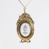 St. Anne Enamel with A-Grade Blue Sapphire on Black Rhodium Medallion - Gaea | Crystal Jewelry & Gemstones (Manila, Philippines)