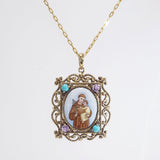 St. Anthony Enamel with A-Grade Amethyst and Turquoise Medallion - Gaea | Crystal Jewelry & Gemstones (Manila, Philippines)