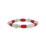 Japanese Red Coral Barrel with Burma Jade (For Baby) - GAEA