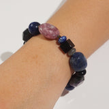 Lepidolite, Dumortierite, and Charoite Mixed Gemstones - Gaea