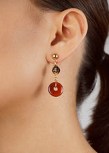Asymmetrical Carnelian, Smoky Quartz, Sphene, and Lemon Quartz - Gaea | Crystal Jewelry & Gemstones (Manila, Philippines)
