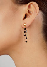 Black Spinel Faceted 4mm with Two-tone Links - Gaea | Crystal Jewelry & Gemstones (Manila, Philippines)