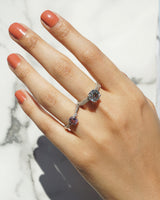 A-Grade Amethyst Oval with White Topaz - Gaea