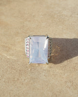 Gem-Grade Lilac Milky Amethyst with Ruby, Sapphire, and Cubic Zirconia - Gaea