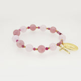 Madagascar Rose Quartz, Morganite, and Ruby Rosary Bracelet 10mm - Gaea | Crystal Jewelry & Gemstones (Manila, Philippines)