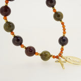 Tricolor Garnet Rosary Bracelet 10mm - Gaea | Crystal Jewelry & Gemstones (Manila, Philippines)