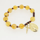 Citrine and Rhodolite Garnet Rosary Bracelet 10mm - Gaea | Crystal Jewelry & Gemstones (Manila, Philippines)