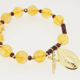 Citrine and Rhodolite Garnet Rosary Bracelet 10mm - Gaea | Crystal Jewelry & Gemstones (Manila, Philippines)