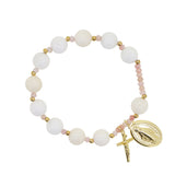 White and Pink Opal Rosary Bracelet 10mm - Gaea | Crystal Jewelry & Gemstones (Manila, Philippines)