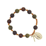 Tricolor Garnet Rosary Bracelet 10mm - Gaea | Crystal Jewelry & Gemstones (Manila, Philippines)