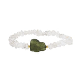 Raw Moldavite with Herkimer Diamond - Gaea | Crystal Jewelry & Gemstones (Manila, Philippines)
