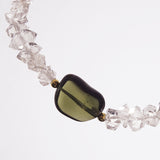 Polished Moldavite with Herkimer Diamond - Gaea | Crystal Jewelry & Gemstones (Manila, Philippines)