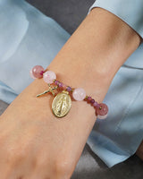 Madagascar Rose Quartz, Morganite, and Ruby Rosary Bracelet 10mm - Gaea | Crystal Jewelry & Gemstones (Manila, Philippines)