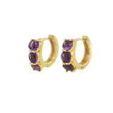 Amethyst Mini Hoop - Gaea | Crystal Jewelry & Gemstones (Manila, Philippines)