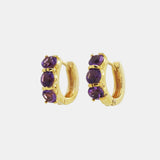 Amethyst Mini Hoop - Gaea | Crystal Jewelry & Gemstones (Manila, Philippines)