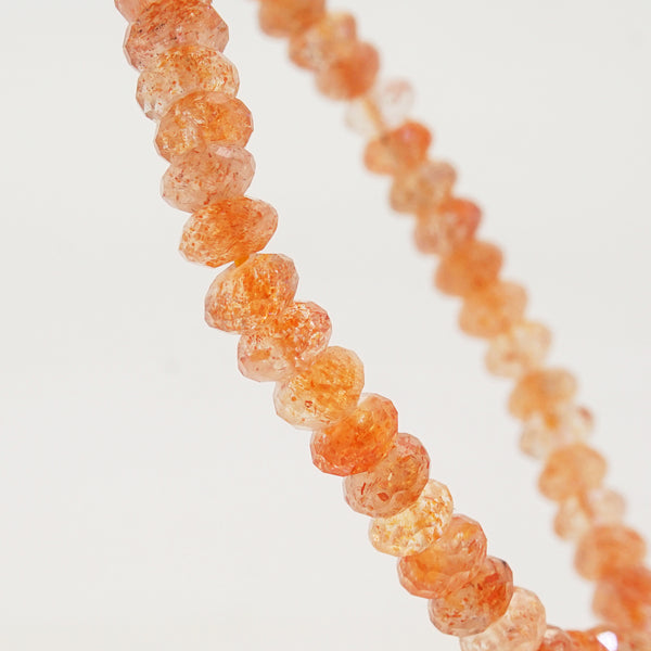 A-Grade Sunstone Faceted Rondelle 7mm - Gaea | Crystal Jewelry & Gemstones (Manila, Philippines)