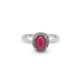 A-Grade Rhodolite Garnet with White Topaz - Gaea