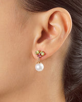 Freshwater Pearl with Peridot and Pink Tourmaline - Gaea