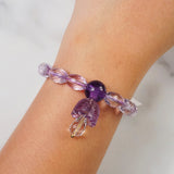 A-Grade Lavender Amethyst Faceted Ovals with Bell Charm - Gaea