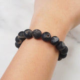 Matte Black Agate Drusy 12mm - Gaea