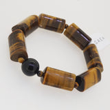 Geometric Tiger Eye with Black Onyx 12mm - Gaea