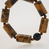 Geometric Tiger Eye with Black Onyx 12mm - Gaea