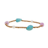 Turquoise, Kunzite, and Freshwater Pearl - Gaea
