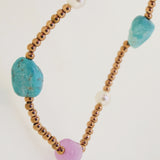 Turquoise, Kunzite, and Freshwater Pearl - Gaea